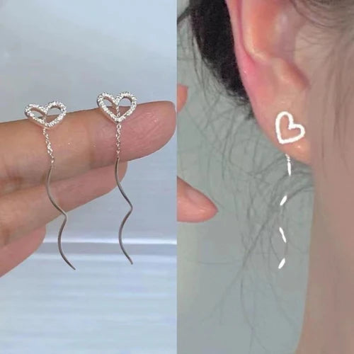 Minimalist Heartline Earrings