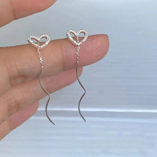 Minimalist Heartline Earrings
