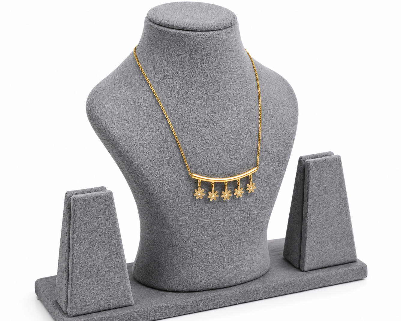 Sushilaa Gold Floral Charm Necklace
