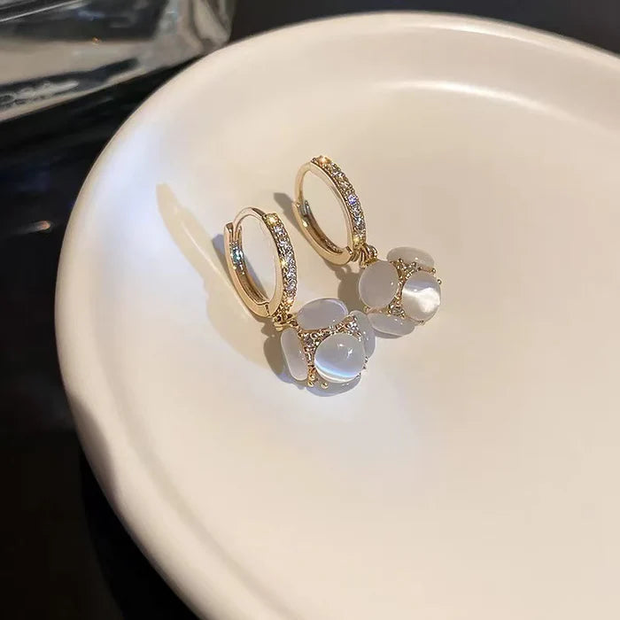 Crystal Bloom Dangles Earrings