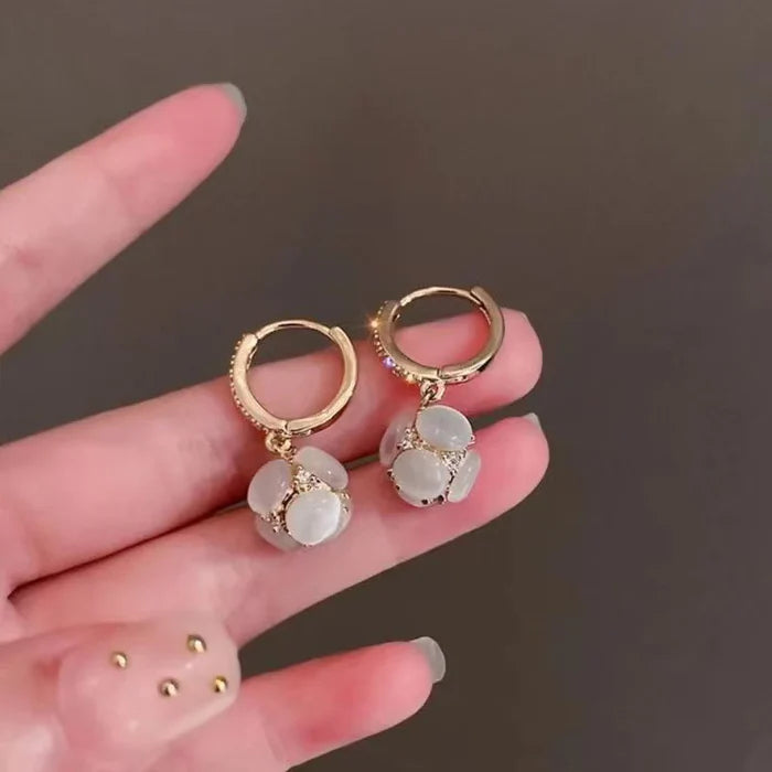 Crystal Bloom Dangles Earrings