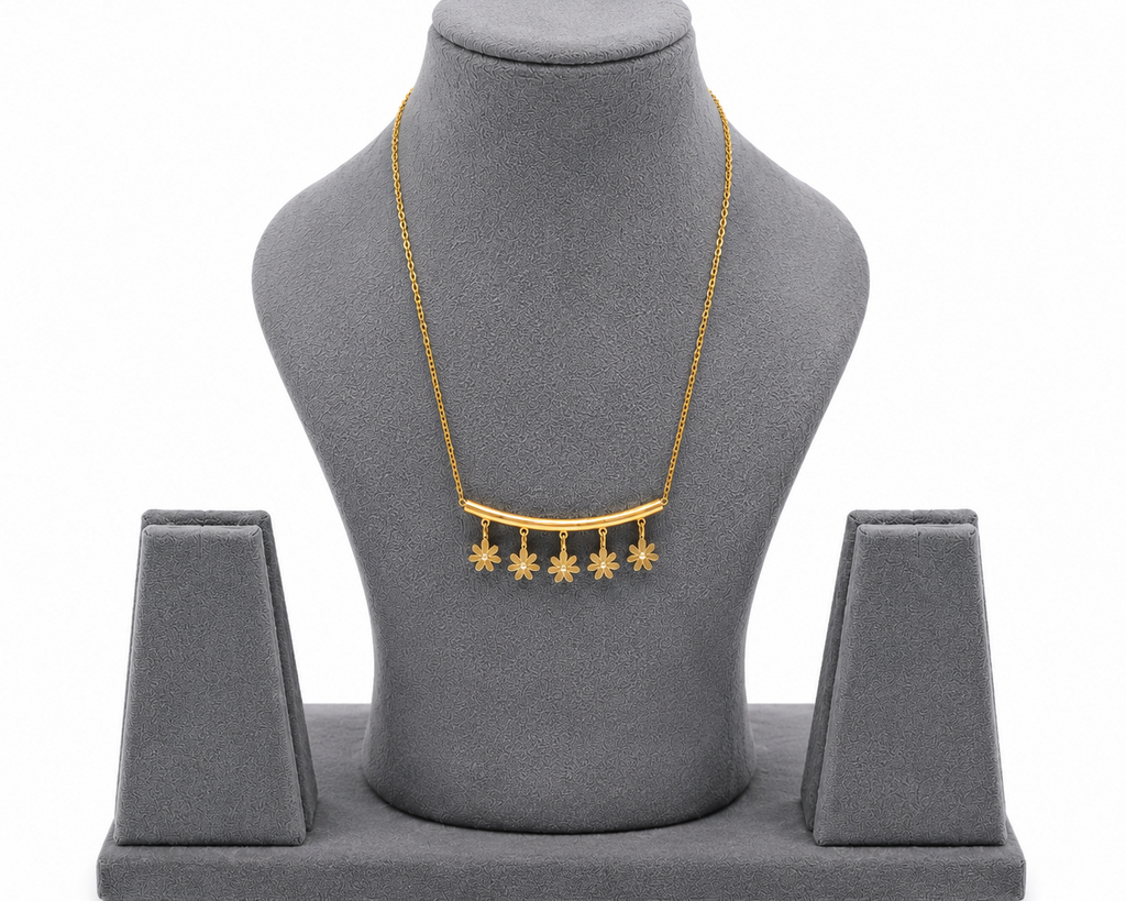 Sushilaa Gold Floral Charm Necklace