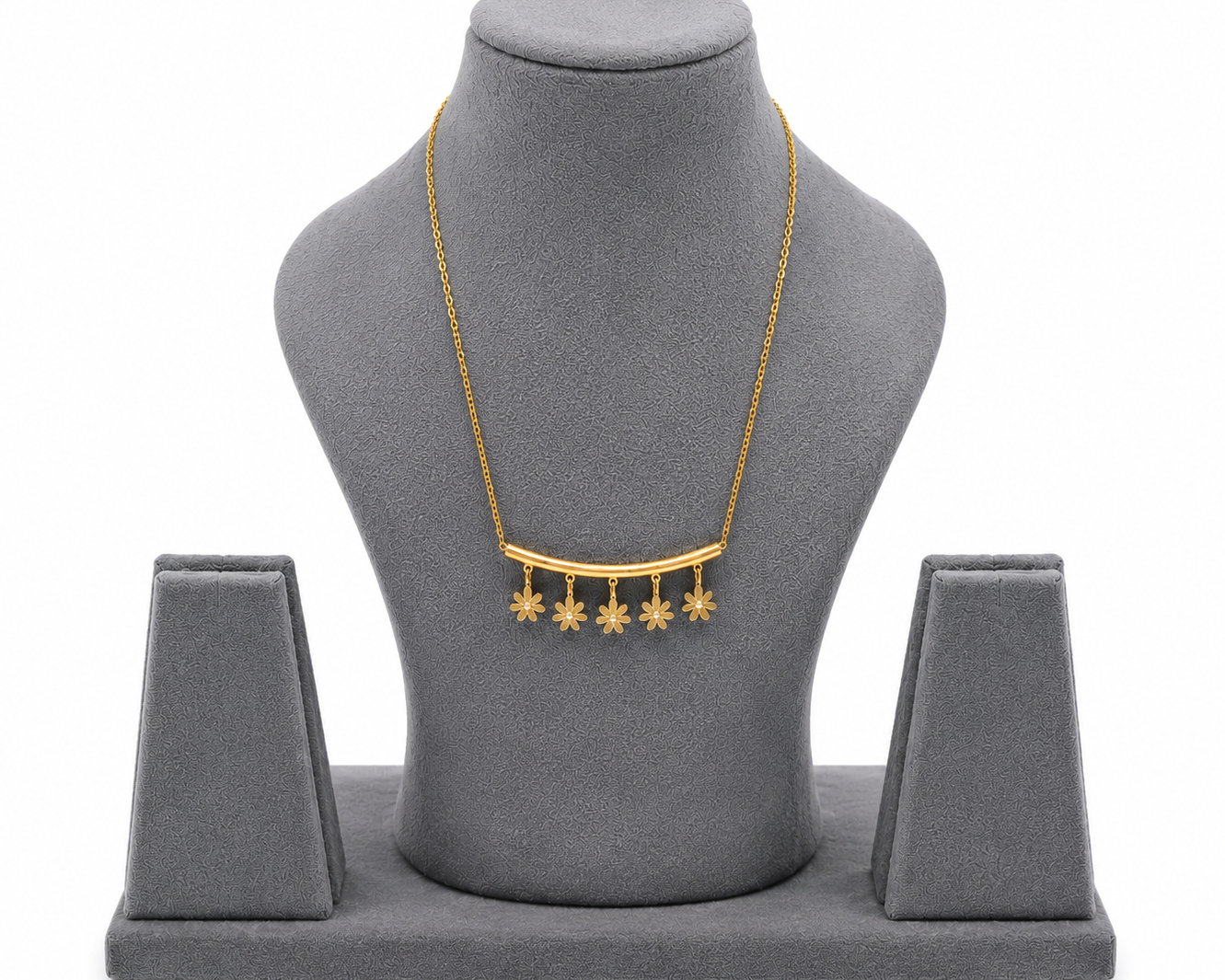 Sushilaa Gold Floral Charm Necklace