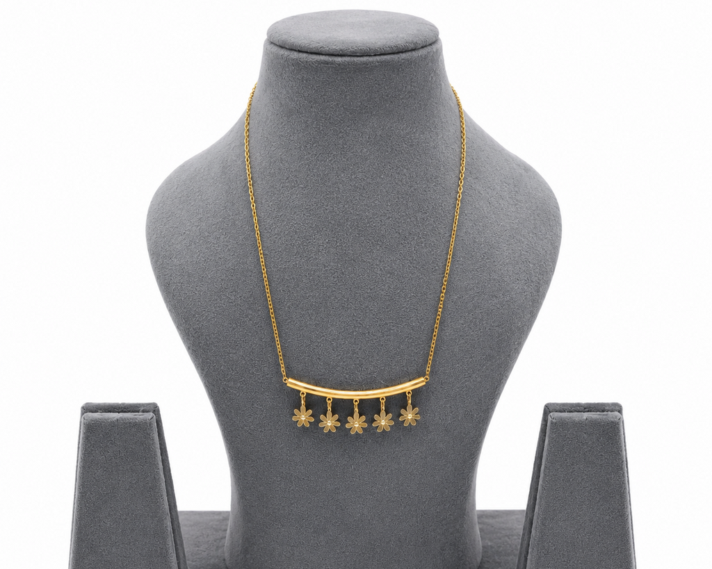 Sushilaa Gold Floral Charm Necklace