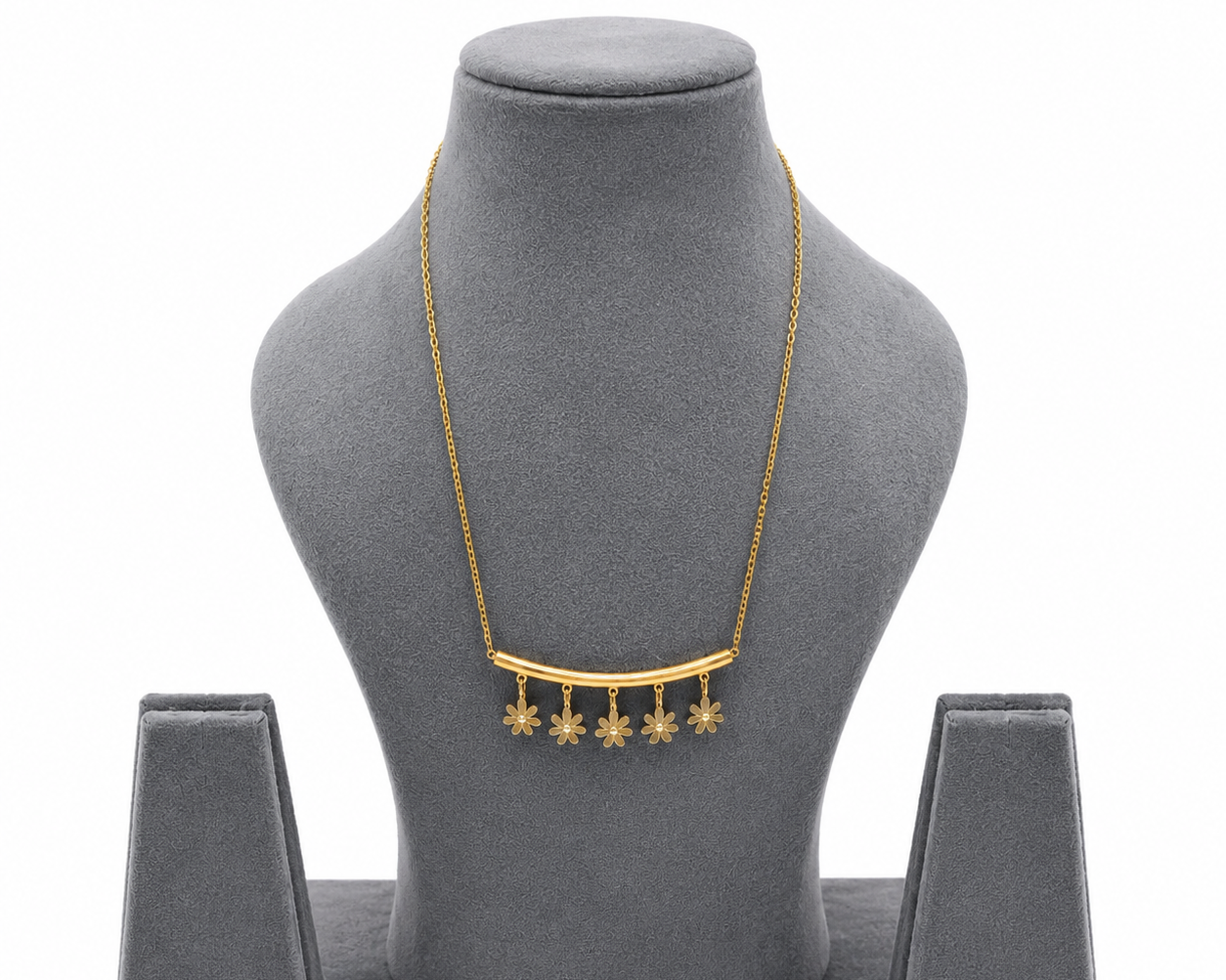 Sushilaa Gold Floral Charm Necklace