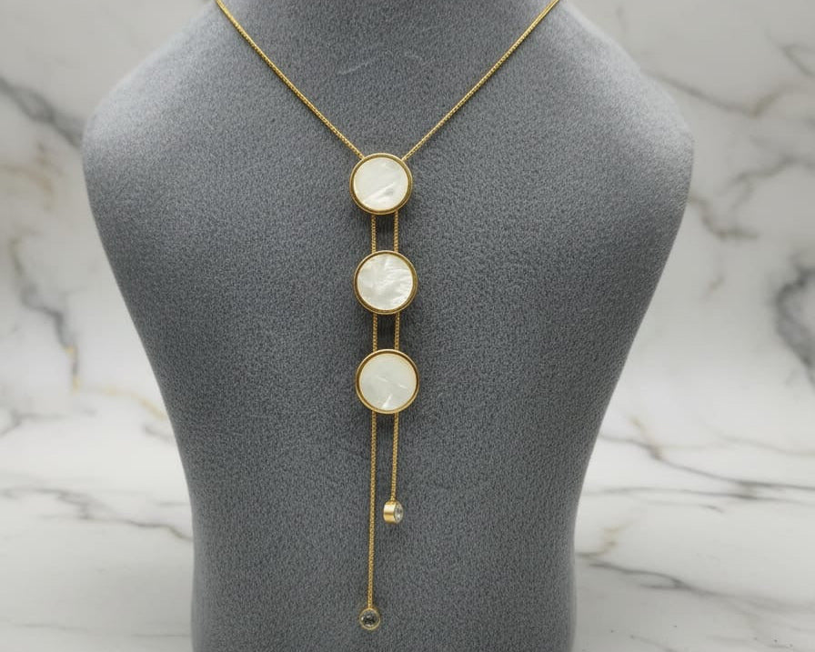 White Shell Drop Necklace