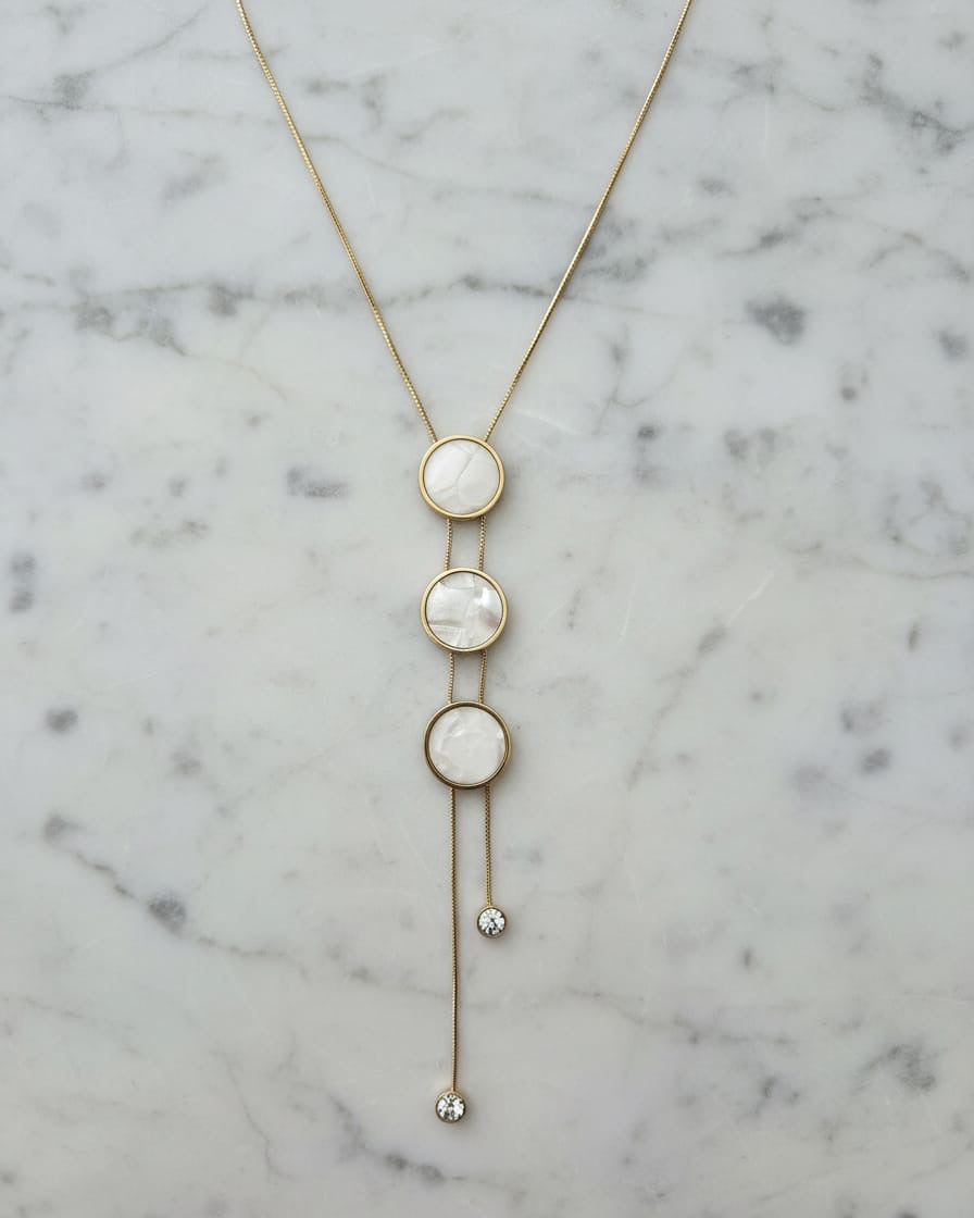 White Shell Drop Necklace