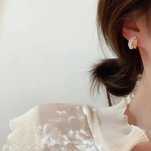 Royal Pearl Hoops Earring