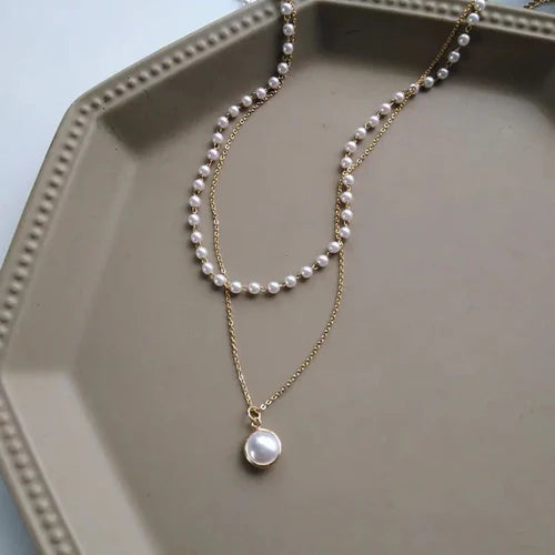 Perky Pearl Layered Necklace